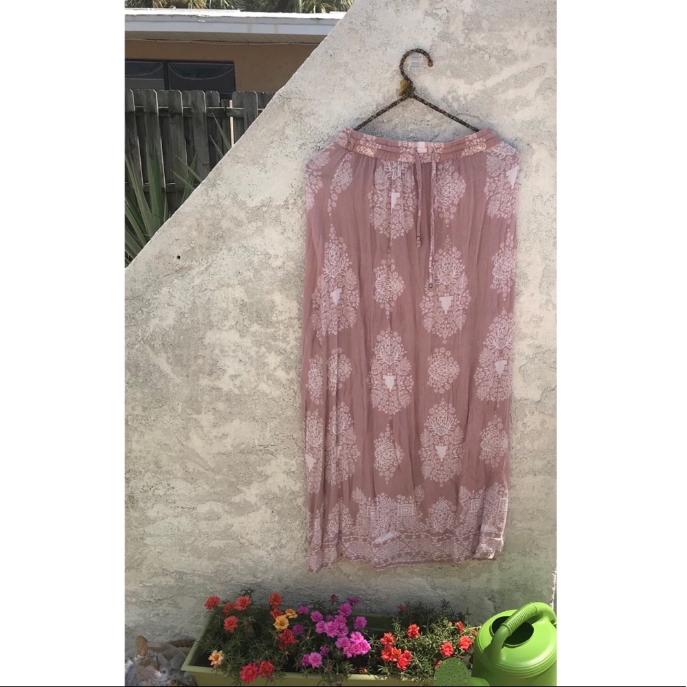 Dusty rose maxi skirt